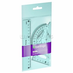 Набор чертежный малый "Instinct" (треуг. 2шт., линейка 15см, транспортир), ассорти