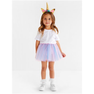 Набор для фотосессии KAFTAN «Единорог»: юбка трехслойная и ободок, 25 см