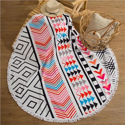 Полотенце пляжное круглое «Этель. Инди», d=150 см