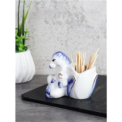 Подставка для зубочисток Лошадь 8 см / B5448-1 /уп 144/ Символ года 2026