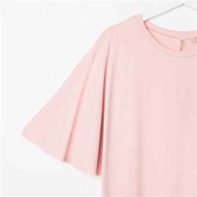 Платье женское MINAKU: Mint & Chocolate цвет пудра, размер 52