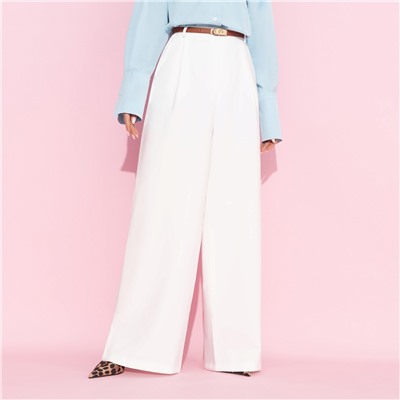 Брюки с защипами, Легкой походкой (white)