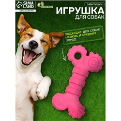 Жевательная игрушка для собак «Завитушки», 10 см, TPR, розовая