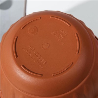 Кашпо для цветов подвесное с дренажной сеткой «Веста», 2 л, пластик, коричневое