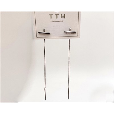 Серьги - протяжки из стали