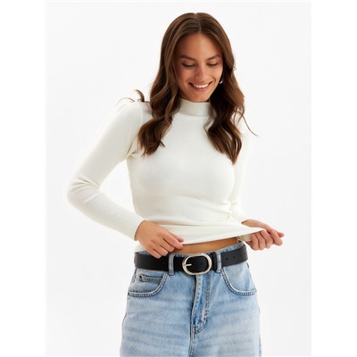 Джемпер женский с горлом MINAKU, белый, размер 42-44