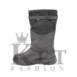 Монголки высокие черные замок, литая подошва