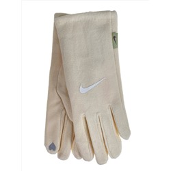 Зимние теплые перчатки с флисом, цвет молочный