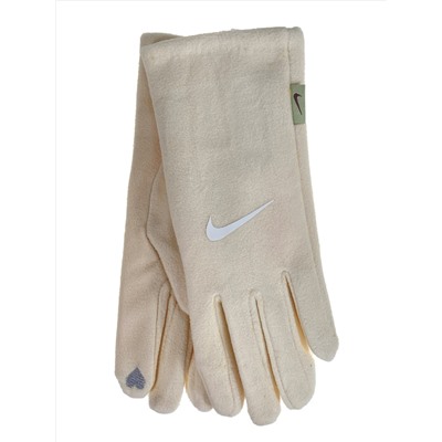 Зимние теплые перчатки с флисом, цвет молочный