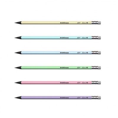 Карандаш пластиковый "JOY® Пастель" с ластиком HB 55272 ErichKrause