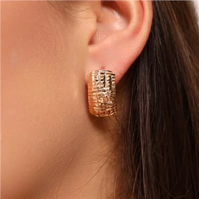 Серьги ювелирная бижутерия коллекция "Дубай", покрытие позолота с алмазной гранью, арт.213.614