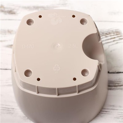 Горшок для цветов с прикорневым поливом Amsterdam, 2.5 л, цвет молочный шоколад