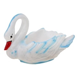 Декоративное кашпо для цветов «Лебедь», 750 мл, 32×16×23 см, гипс