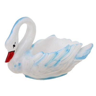 Декоративное кашпо для цветов «Лебедь», 750 мл, 32×16×23 см, гипс