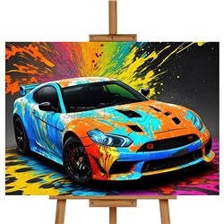 Набор для рисования "Картина по номерам 30х40 см. Спортивный авто"