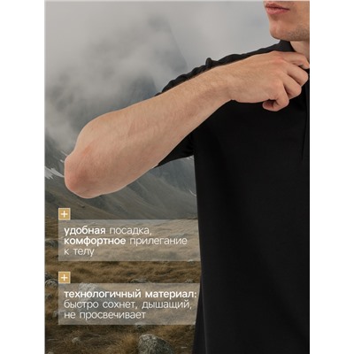 Футболка - поло мужская Resport, р. 46, цвет чёрный, спортивная