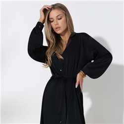 Платье-рубашка, Сияние шелка (найт, с поясом)