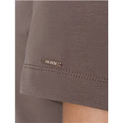 Нарядная футболка с принтом фольгой из премиального хлопка с эластаном