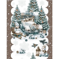 Дорожка столовая "Веселый Новый год" 45*150 см. хлопок 100%