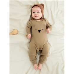 Комбинезон детский «Крошка Я» Baby Bear, рост 62-68, бежевый