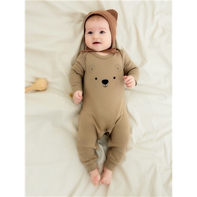 Комбинезон детский «Крошка Я» Baby Bear, рост 62-68, бежевый