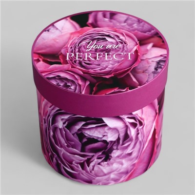 Набор шляпных коробок для цветов 4 в 1, упаковка подарочная, «Пионы», 20×17.5 - 16×14 см