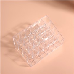 Органайзер для хранения косметики, 24 секции, 14.5×9.5×7.5 см, прозрачный