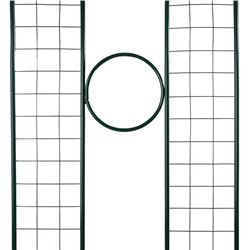 Шпалера, 200×50×1 см, металл, зелёная, «3 кольца»