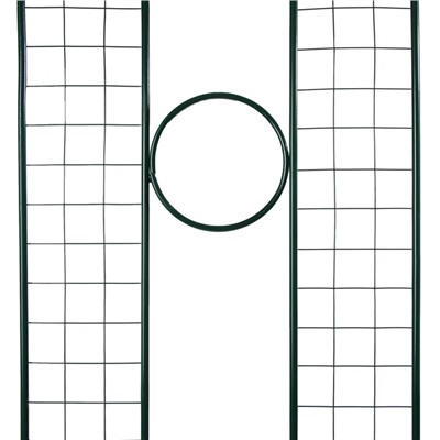 Шпалера, 200×50×1 см, металл, зелёная, «3 кольца»