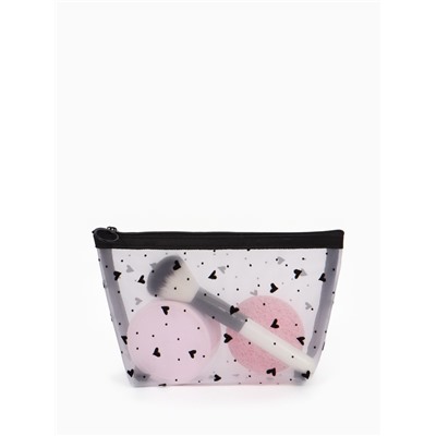 Косметичка женская Little love, с рисунком, на молнии, белая