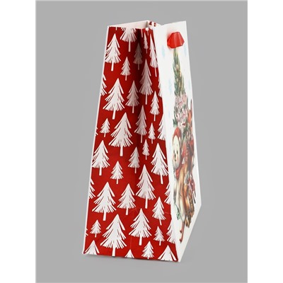 Пакет подарочный новогодний ламинированный «С Новым годом», MS 18×23×10 см