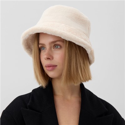 Панама зимняя женская MINAKU, размер one size 52-58, молочная