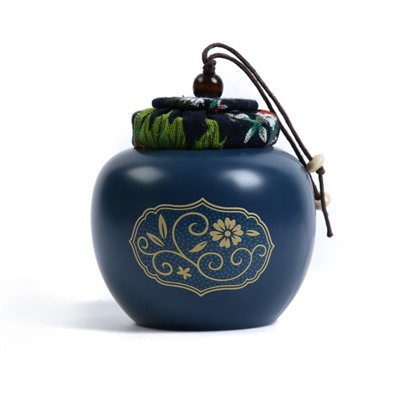 Набор для чайной церемонии ДЖЕКИЧАЙ «Синай», 6 предметов на 3 персоны: чашка 50 мл, чайник 280 мл, керамика, синий