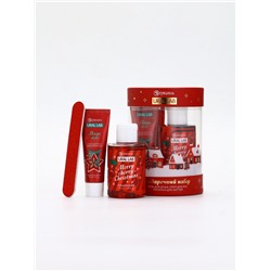 Подарочный набор косметики New Year Collection, гель для душа, крем для рук, пилочка, красный, URAL LAB