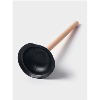 Вантуз с длинной ручкой, d=13.5 см, h=41 см, чёрный