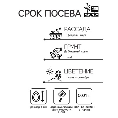 Семена цветов Лобелия «Снежок», однолетник, цветной пакет, 0.01 г