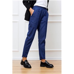 Брюки джинсовые с карманами 344 (Синий)