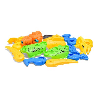 Конструктор "Динозавр" с отверткой, в коробке