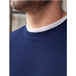 Джемпер фактурной вязки из хлопка с нейлоном