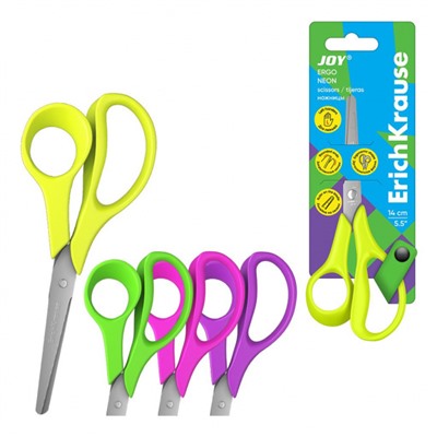Ножницы детские для ЛЕВШЕЙ 140 мм JOY Ergo 35146 ErichKrause