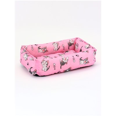 Лежанка для кошек, 40×30×15 см, розовая