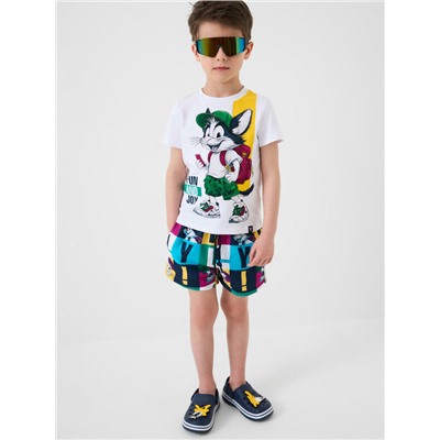 Шорты текстильные плавательные для мальчиков, средней длины