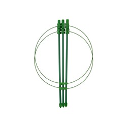 Кустодержатель, d=18 см, h=30 см, 2 кольца, металл, зелёный, Greengo