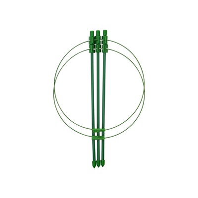 Кустодержатель, d=18 см, h=30 см, 2 кольца, металл, зелёный, Greengo
