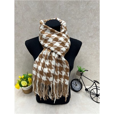 Палантин в клетку из кашемира, мультицвет