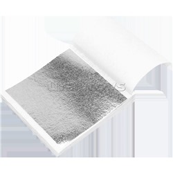 Поталь листовая "Hobby Creative" А7 (80x85 мм) 100 л, плотность бумаги для основы 55 г/м², пластиковый пакет, серебристая