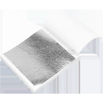 Поталь листовая "Hobby Creative" А7 (80x85 мм) 100 л, плотность бумаги для основы 55 г/м², пластиковый пакет, серебристая