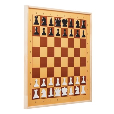 Шахматы и шашки магнитные, демонстрационные 73×73×3.5 см, король h=6.4 см