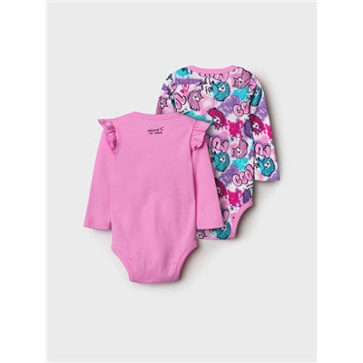 Боди детское трикотажное для девочек, 2 шт в комплекте