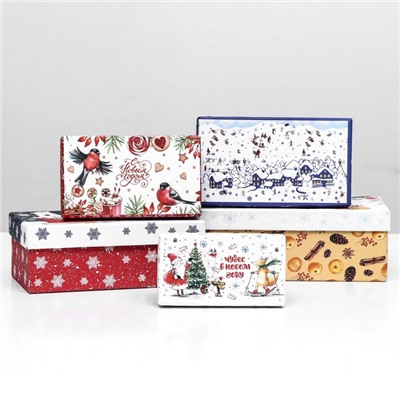 Набор коробок подарочных 10 в 1 «Чудесного Нового года», 30×19×11.5 - 11×6×4 см
